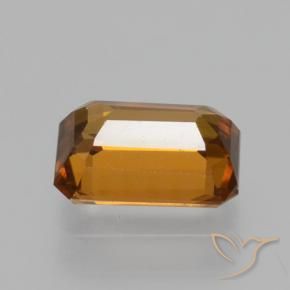 Zircão Laranja acastanhado Natural 1.64ct, Corte Octógono / Esmeralda, VVS