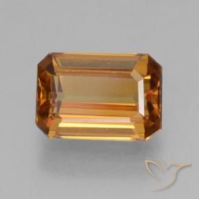Zircão laranja marrom Natural 1.37ct, Corte Octógono / Esmeralda, VVS