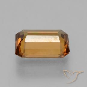 Zircão laranja marrom Natural 1.37ct, Corte Octógono / Esmeralda, VVS