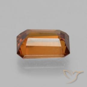 Zircão Laranja Médio Natural 1.61ct, Corte Octógono / Esmeralda, VVS