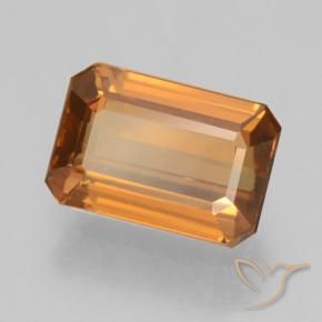 Zircão Laranja Médio Natural 1.26ct, Corte Octógono / Esmeralda, VVS