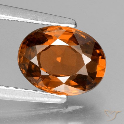 1.85ct Natural Laranja Profundo Zircão, oval, VVS