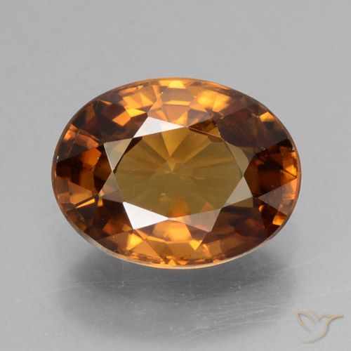 1.85ct Natural Laranja Profundo Zircão, oval, VVS