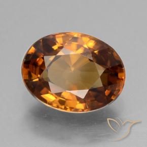 Zircão Laranja Profundo Natural 1.85ct, oval, VVS