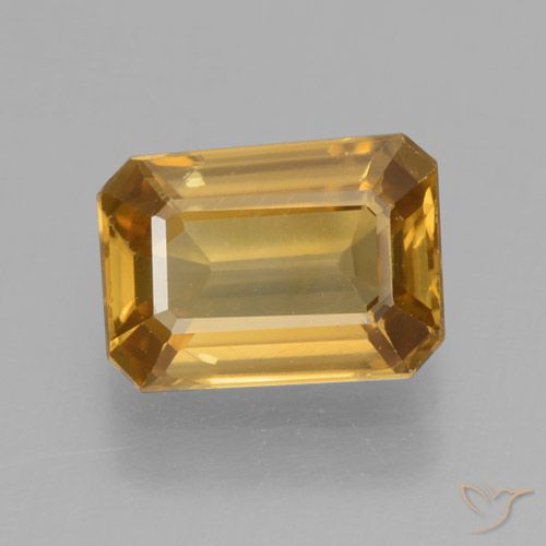 1.38ct Natural Laranja Médio Zircão, Corte Esmeralda, VVS
