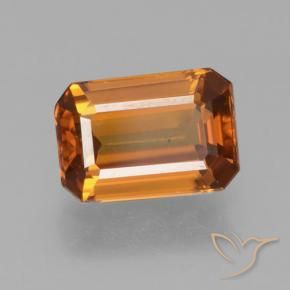 Zircão Laranja acastanhado Natural 1.32ct, Corte Octógono / Esmeralda, VVS
