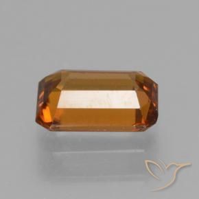 Zircão Laranja acastanhado Natural 1.32ct, Corte Octógono / Esmeralda, VVS