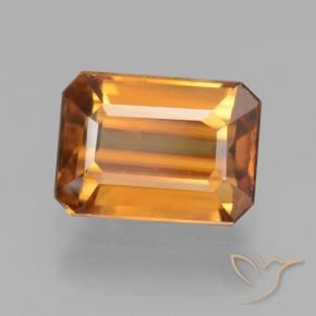 Zircão Laranja Profundo Natural 1.67ct, Corte Octógono / Esmeralda, VVS