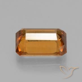Zircão Laranja Profundo Natural 1.67ct, Corte Octógono / Esmeralda, VVS
