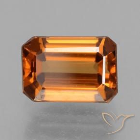 Zircão Laranja amarelado Natural 1.19ct, Corte Octógono / Esmeralda, VVS