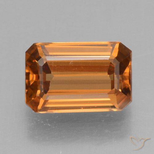 1.22ct Natural Laranja acastanhado Zircão, Corte Esmeralda, VVS-VS