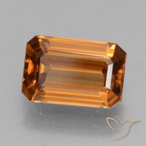 Zircão Laranja acastanhado Natural 1.22ct, Corte Octógono / Esmeralda, VVS-VS