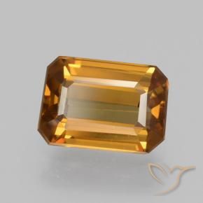 Zircão laranja marrom Natural 1.40ct, Corte Octógono / Esmeralda, VVS-VS