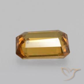 Zircão laranja marrom Natural 1.40ct, Corte Octógono / Esmeralda, VVS-VS