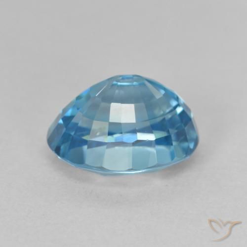 Zircão Azul Yale Natural 3.40ct, oval, VVS