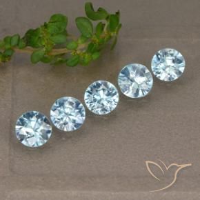 Pedras preciosas de Zircão Azul natural de 2.35 ct, Redondo, VVS-VS