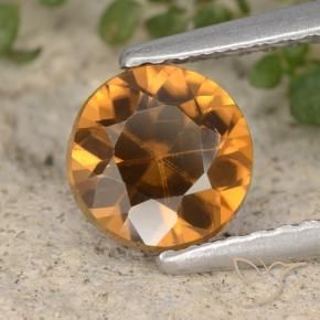 Zircão Laranja Médio Natural 1.54ct, Redondo, VVS-VS