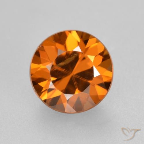 1.82ct Natural Laranja Médio Zircão, Redondo, VS