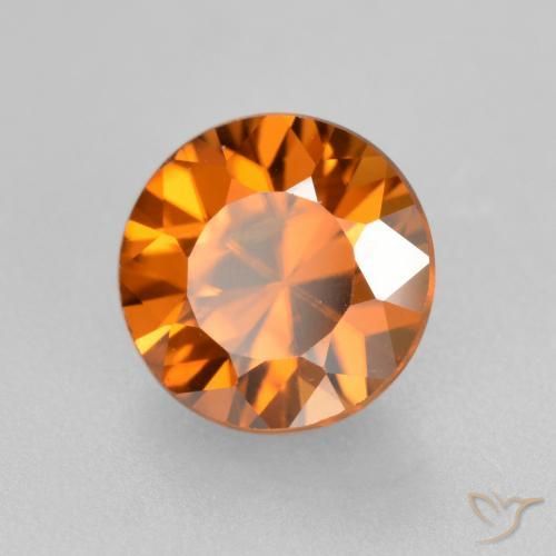 Zircão Laranja Médio Natural 1.82ct, Redondo, VS