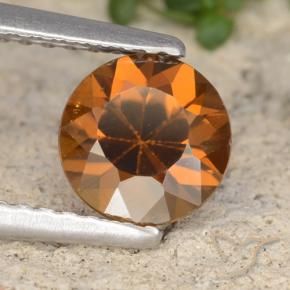 Zircão Laranja terroso Natural 1.61ct, Redondo, VVS-VS