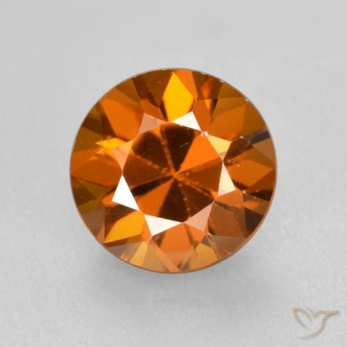 1.64ct Natural Laranja Médio Zircão, Redondo, VVS-VS