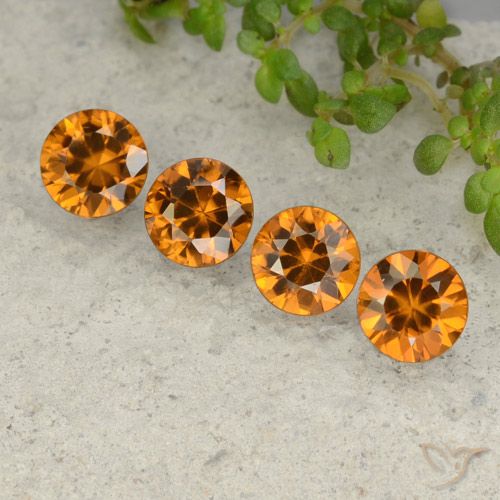 4.38ctw Natural laranja marrom Zircão, Redondo, VVS-VS