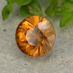 Zircão damasco laranja Natural 1.13ct, Redondo, VVS-VS