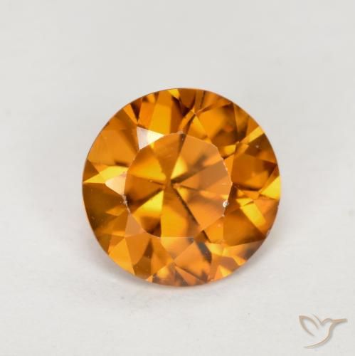 1.23ct Natural Laranja terroso Zircão, Redondo, VVS-VS