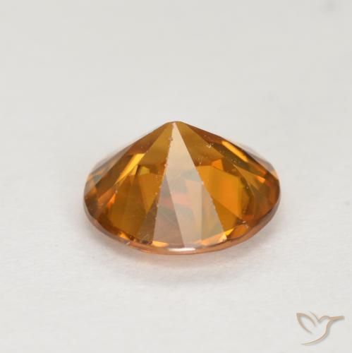 Zircão Laranja terroso Natural 1.23ct, Redondo, VVS-VS