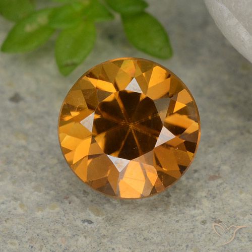 1.24ct Natural laranja marrom Zircão, Redondo, VVS-VS