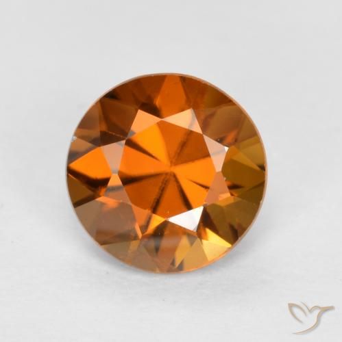 1.20ct Natural Laranja terroso Zircão, Redondo, VS