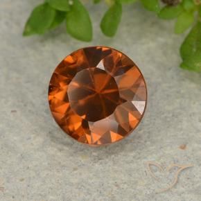 Zircão Laranja escuro Natural 1.19ct, Redondo, VVS-VS