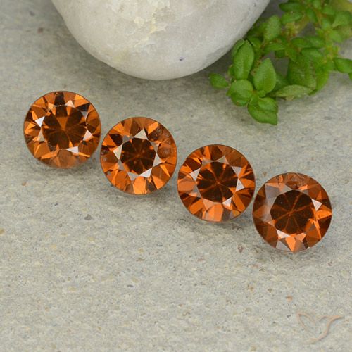 4.94ctw Natural âmbar laranja Zircão, Redondo, VVS-VS