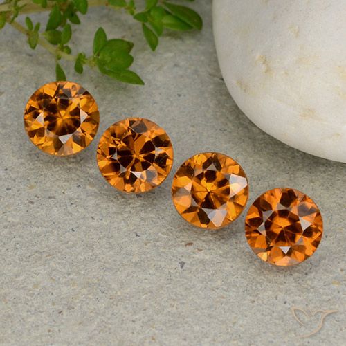 4.61ctw Natural Laranja amarelado Zircão, Redondo, VVS-VS