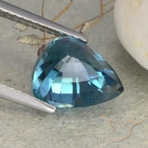 Zircão Azul claro da Prússia Natural 4.54ct, Formato de pêra, VVS