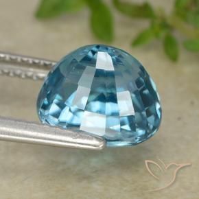 Zircão Azul médio Natural 5.29ct, oval, VVS