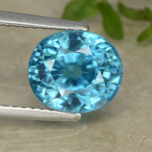 5.47ct Natural Azul Zircão, oval, VVS