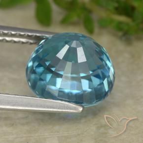 Zircão Azul Natural 5.47ct, oval, VVS