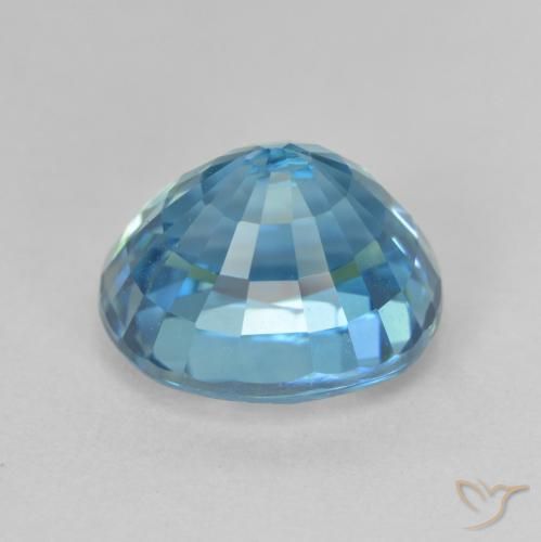 Zircão Azul-esverdeado Natural 5.75ct, oval, VVS