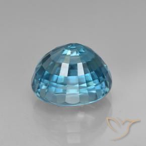 Zircão Aqua-azul prateado intenso Natural 5.07ct, oval, VVS