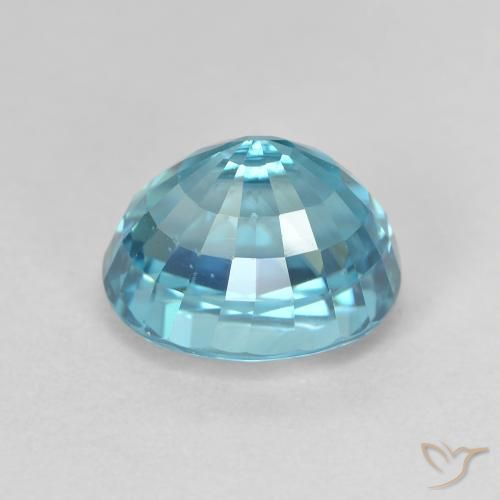 Zircão Azul-esverdeado Natural 4.98ct, oval, VVS