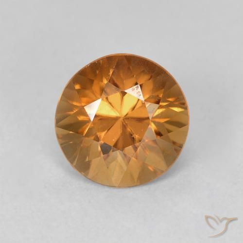 Zircão Laranja Profundo Natural 2.02ct, Redondo, VVS-VS
