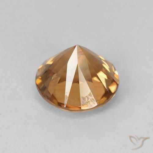 Zircão Laranja Profundo Natural 2.02ct, Redondo, VVS-VS