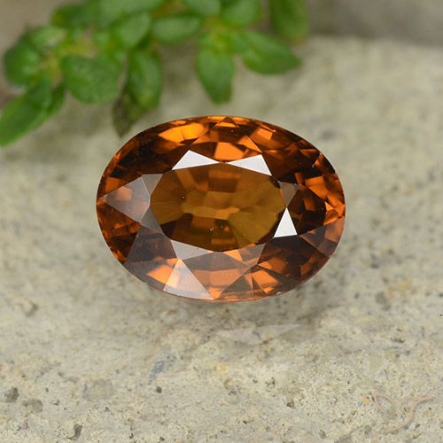 1.79ct Natural Laranja Profundo Zircão, oval, VVS-VS