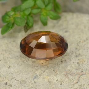 Zircão Laranja Profundo Natural 1.79ct, oval, VVS-VS