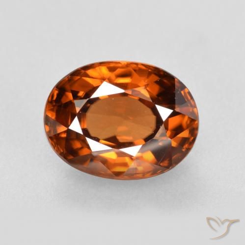 2.16ct Natural Laranja Profundo Zircão, oval, VVS-VS