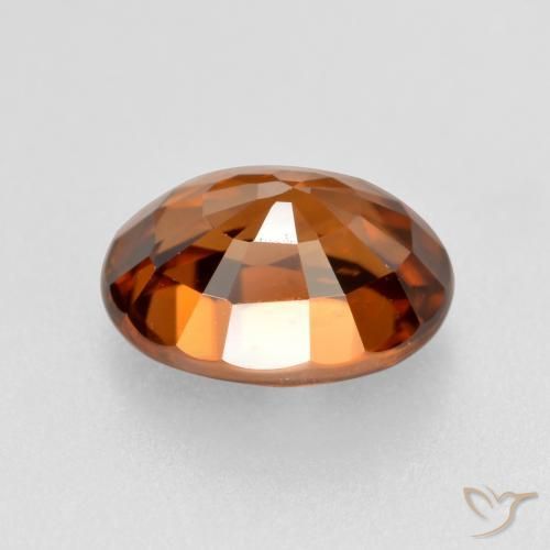 Zircão Laranja Profundo Natural 2.16ct, oval, VVS-VS