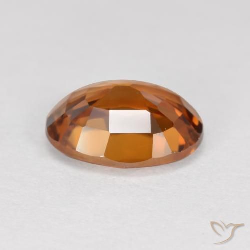 Zircão Laranja médio-escuro Natural 1.98ct, oval, VVS-VS