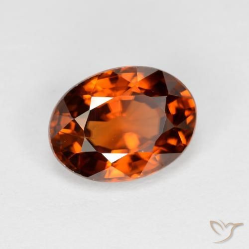 Zircão Laranja escuro Natural 1.75ct, oval, VVS-VS