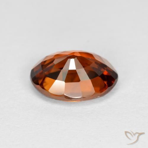 Zircão Laranja escuro Natural 1.75ct, oval, VVS-VS